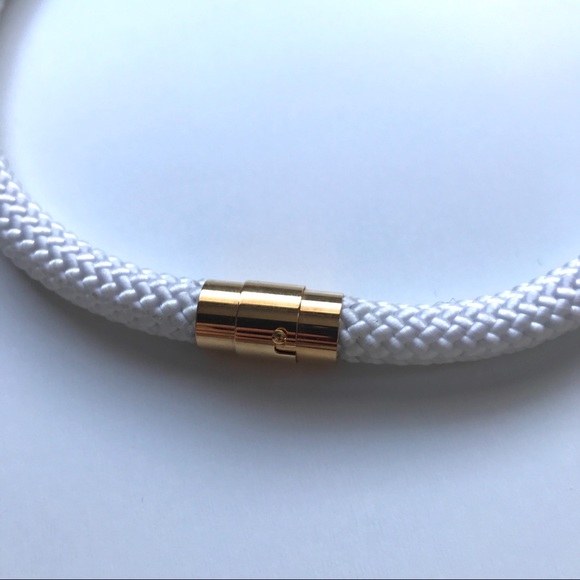 Jewelry White Rope Necklace With Brass Pieces Poshmark